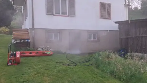 Übung eines Kellerbrand- Galerie der FF Oberaich