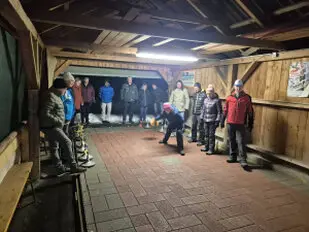 Stockschiessen in der Utscher Eishütte gegen die Naturfreunde